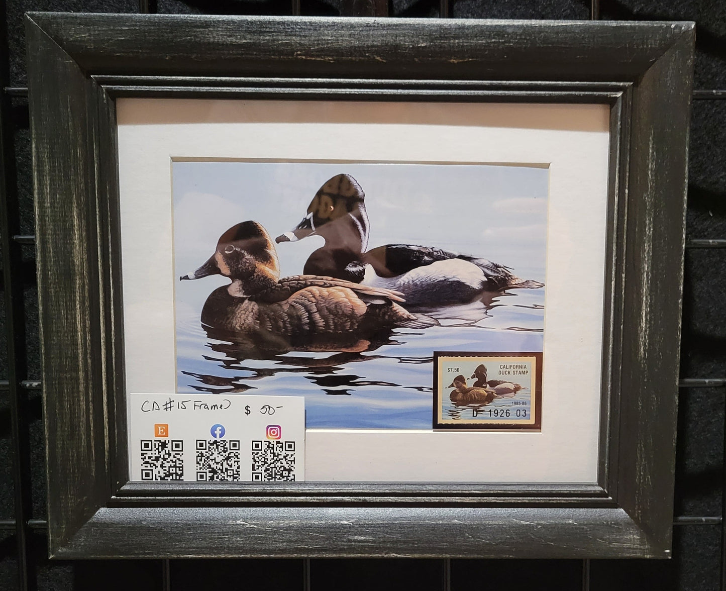 CA 15. Vintage Print and Stamp circa 1985.