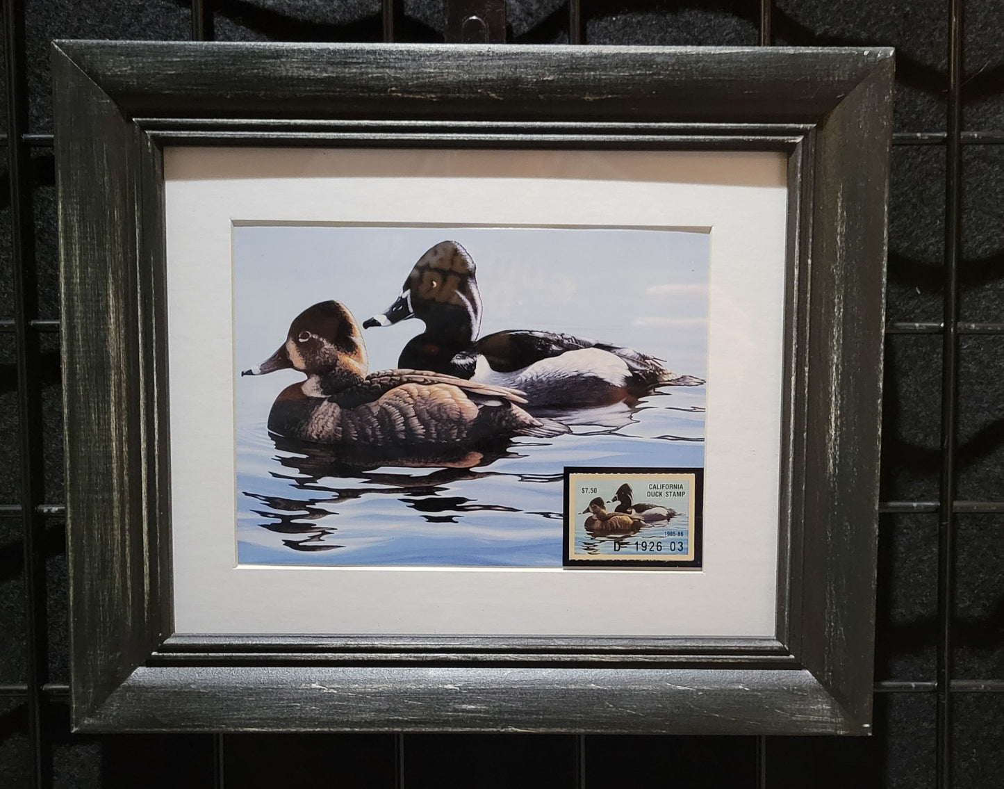 CA 15. Vintage Print and Stamp circa 1985.