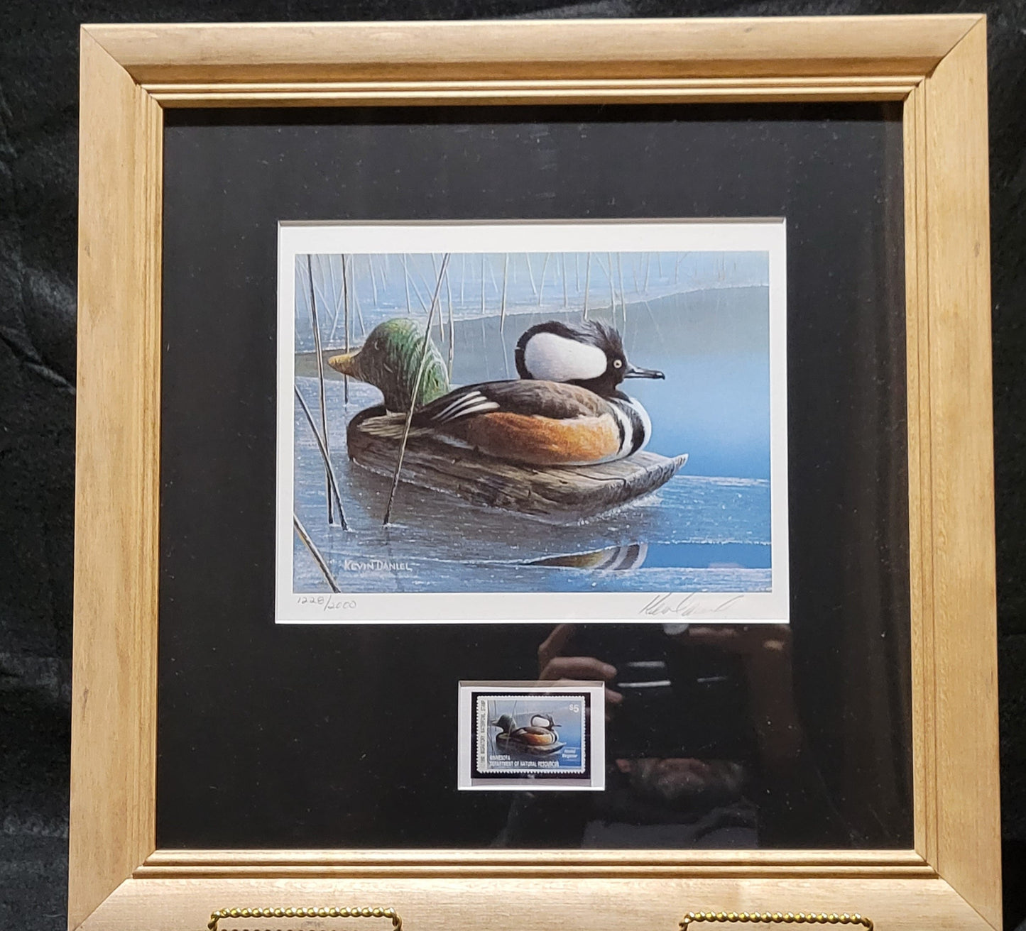 Vintage Limited Edition Duck Stamp and Signed Print. Tenth Minnesota (1986) or Fourteenth Minnesota (1990).