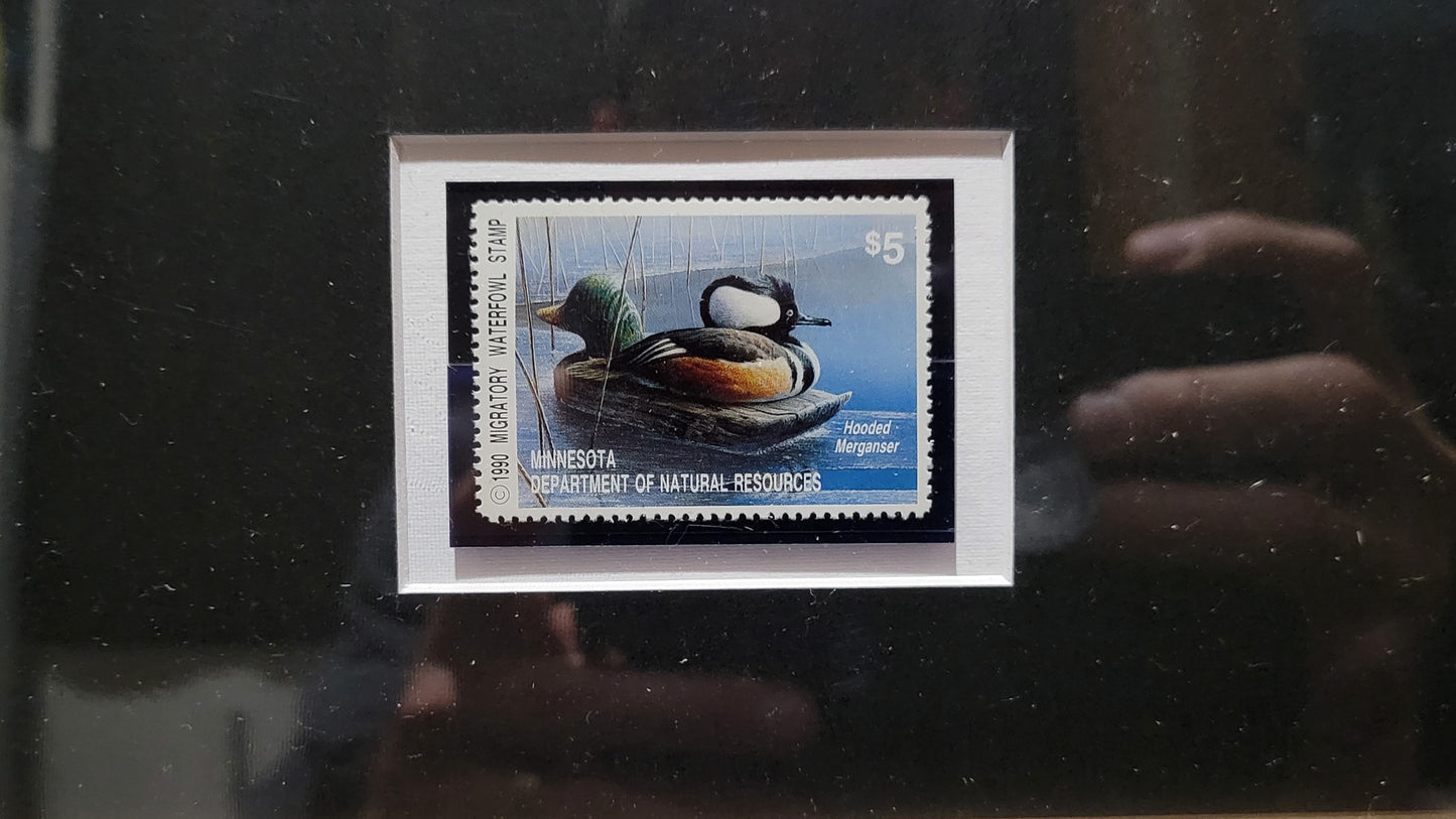 Vintage Limited Edition Duck Stamp and Signed Print. Tenth Minnesota (1986) or Fourteenth Minnesota (1990).