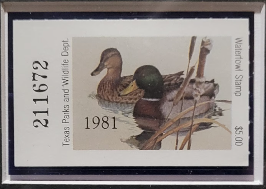 Vintage Limited Edition Texas Duck Stamps & Signed Print. TX 1 or TX 2