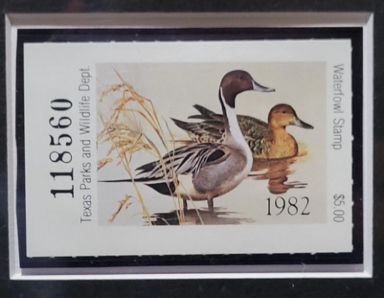 Vintage Limited Edition Texas Duck Stamps & Signed Print. TX 1 or TX 2