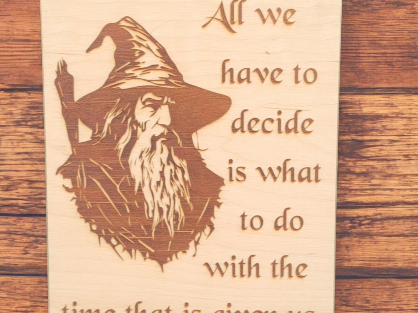 LOTR Wood and Leather Etching Gifts