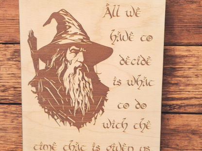 LOTR Wood and Leather Etching Gifts