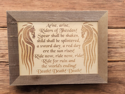 LOTR Wood and Leather Etching Gifts