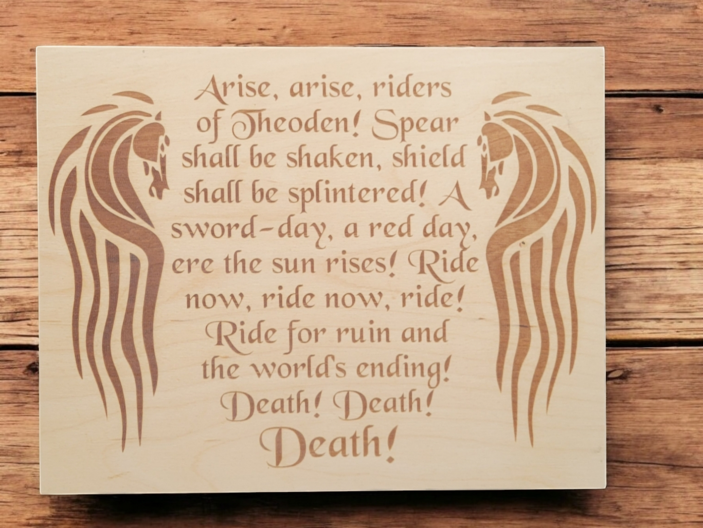 LOTR Wood and Leather Etching Gifts