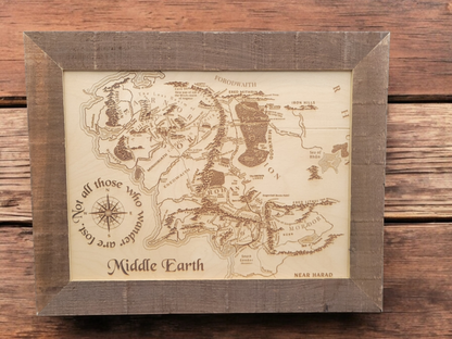 LOTR Wood and Leather Etching Gifts