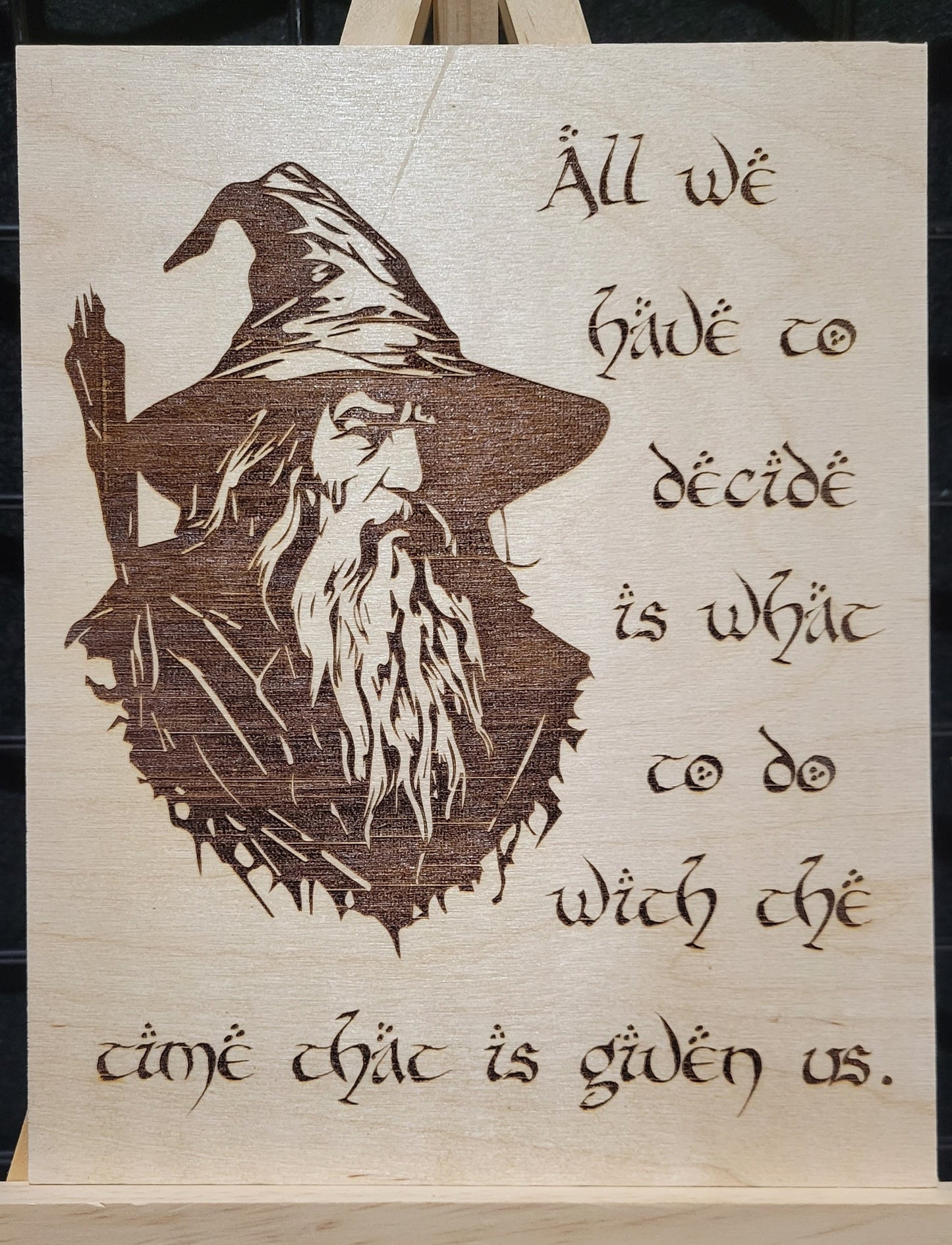 LOTR Wood and Leather Etching Gifts