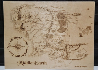 LOTR Wood and Leather Etching Gifts